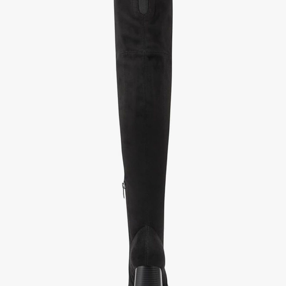 Marc Fisher Denki Black Faux Suede Block Heel Over The Knee Boots Wm’s Sz 5 New - Picture 8 of 11